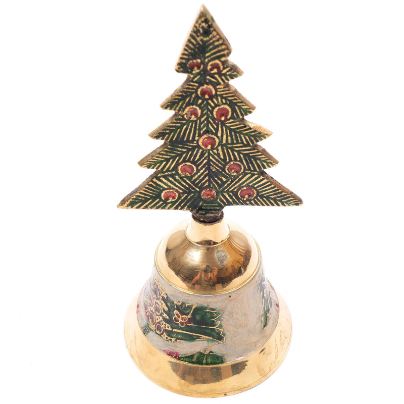 BR 31336 - Brass Christmas Tree Hand Bell, 6"