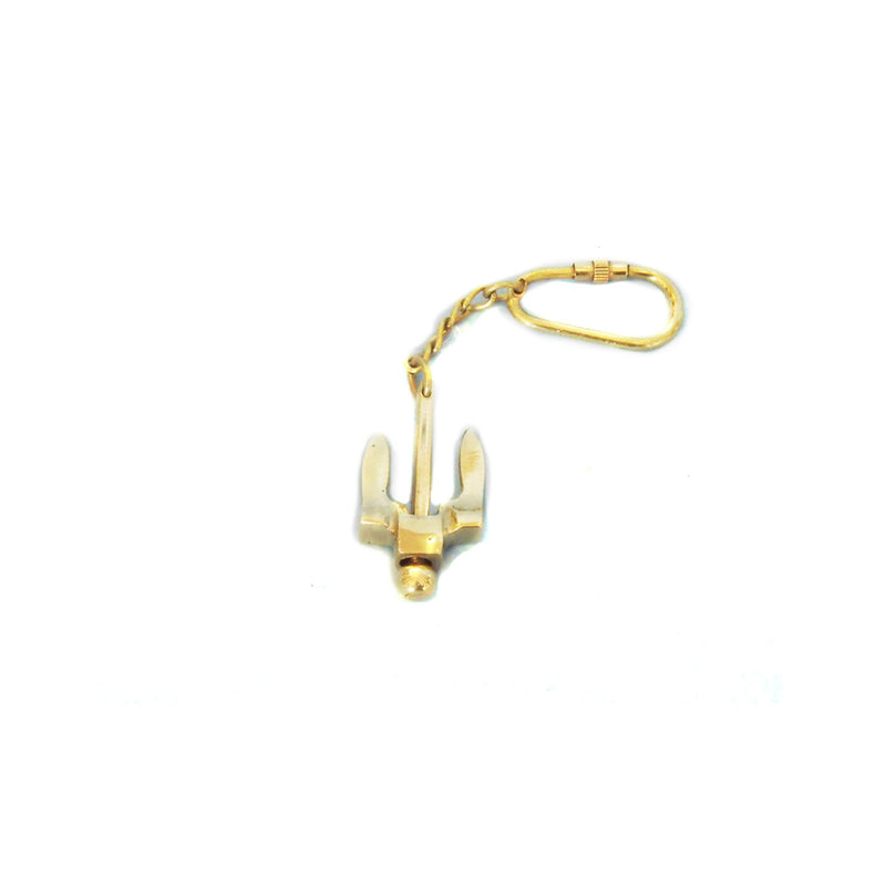 Key Chain Folding Anchor Solid Brass