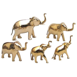 BR 1290 - Solid Brass Elephant Statue Set