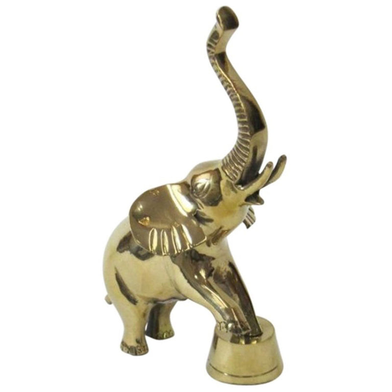 BR 12931 - Solid Brass Circus Elephant Statue, 8"