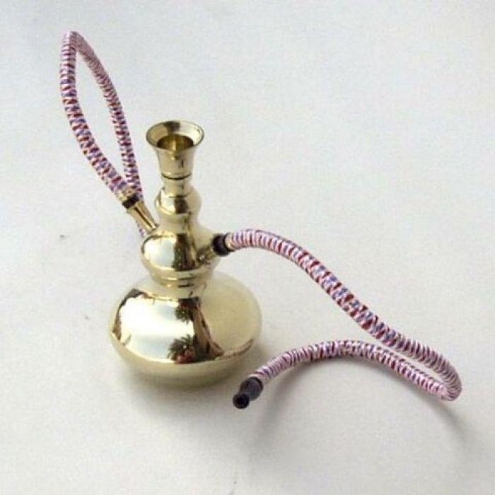 BR 1325 - Hookah, 2 Hose, Brass