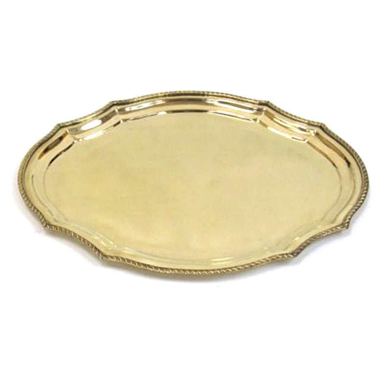 Solid Brass Tray, Rounded Oval Octagon