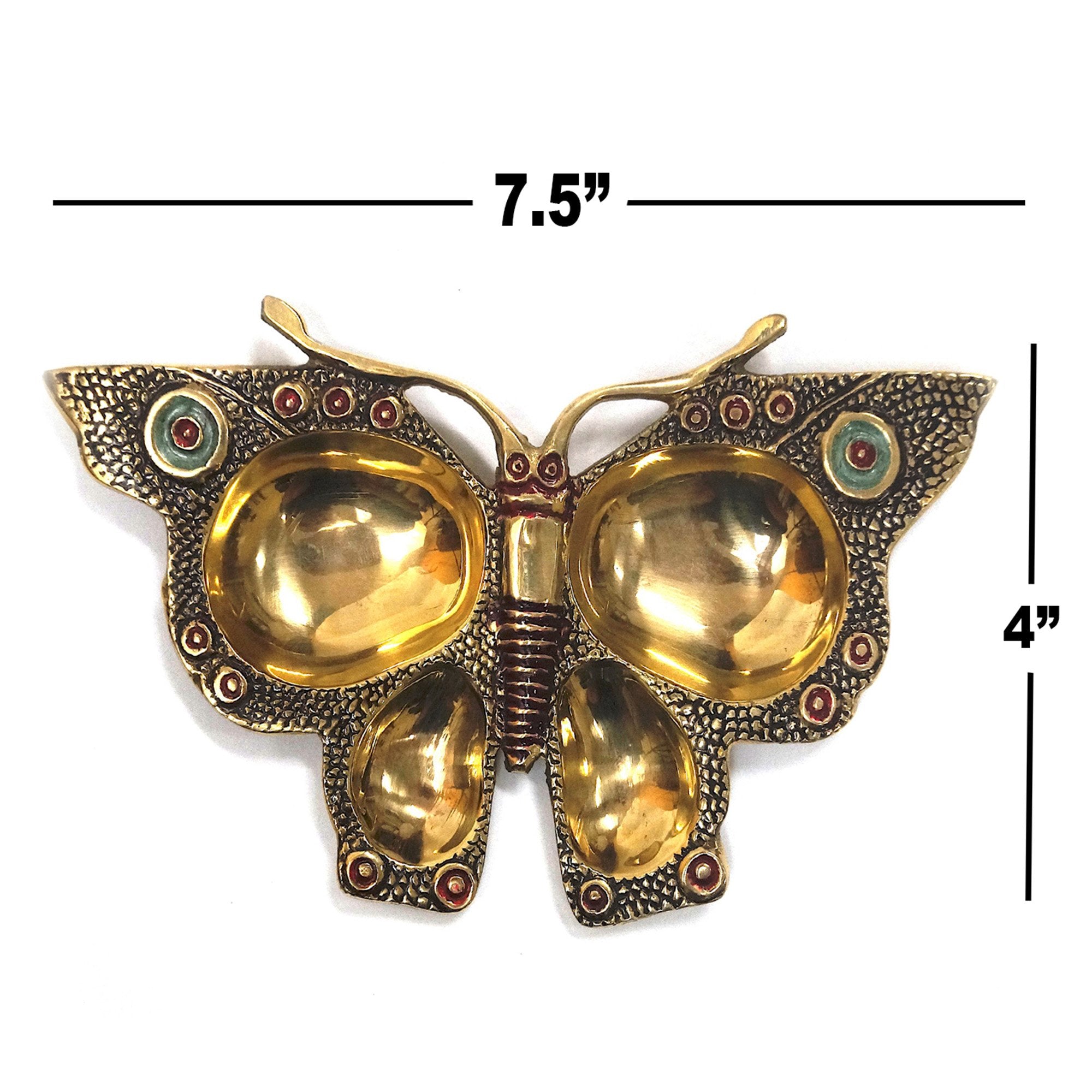BR 1438 - Solid Brass Butterfly Tray