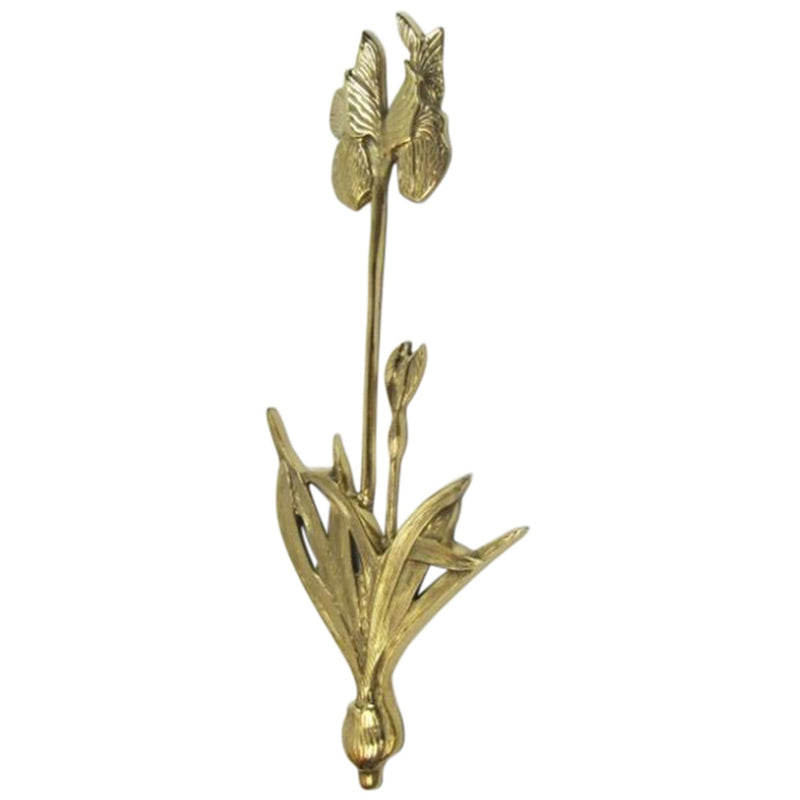 BR 14721 - Solid Brass Flower Wall Plaque