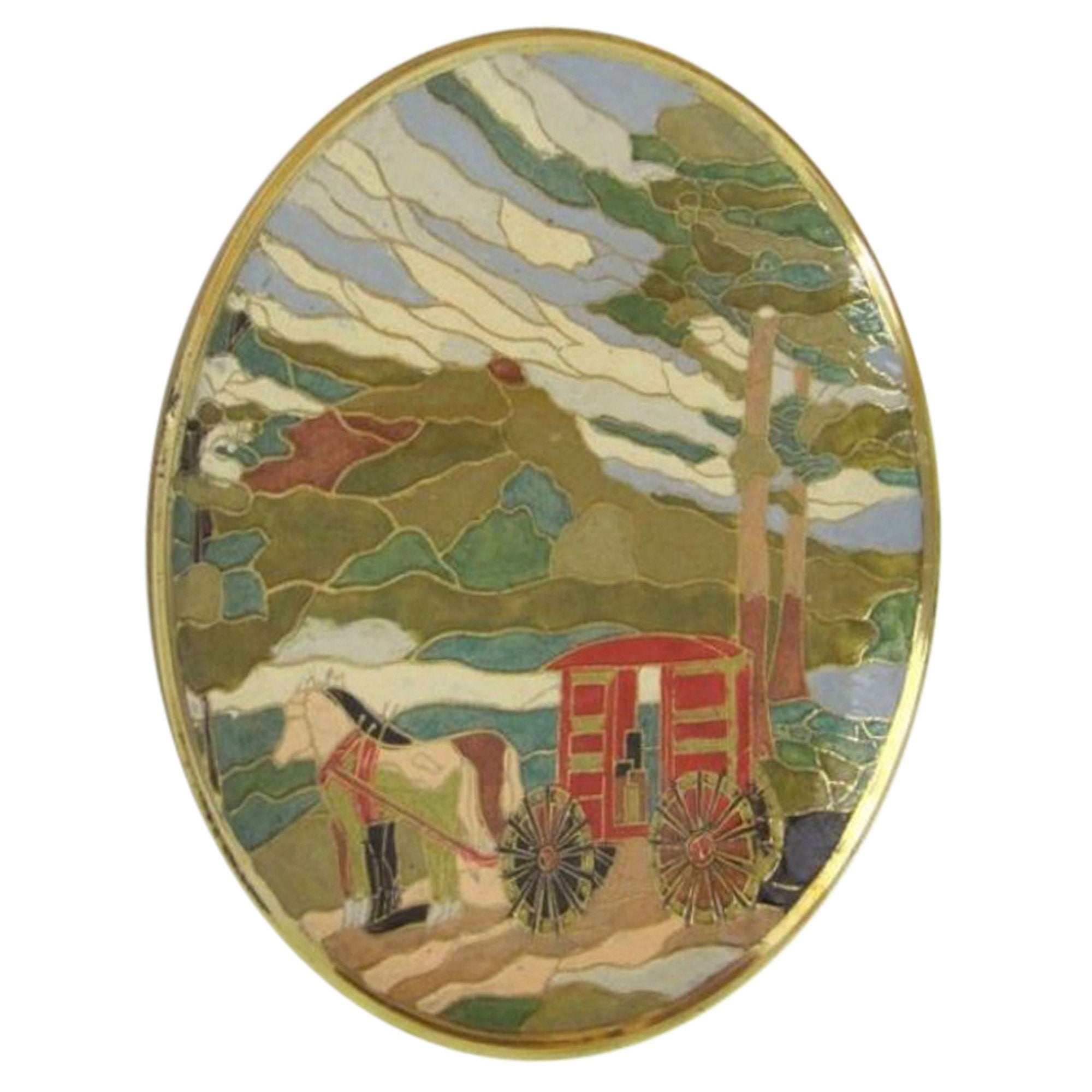 BR 1477 - Brass Painted Wall Tray