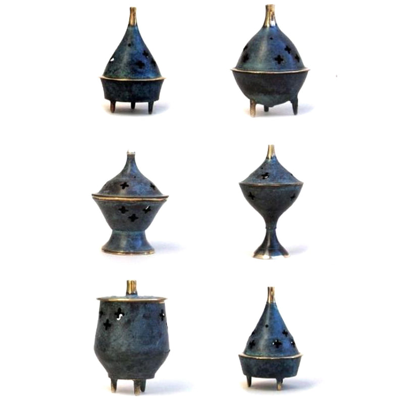 BR 1601A - Brass Incense Cone Burner Set