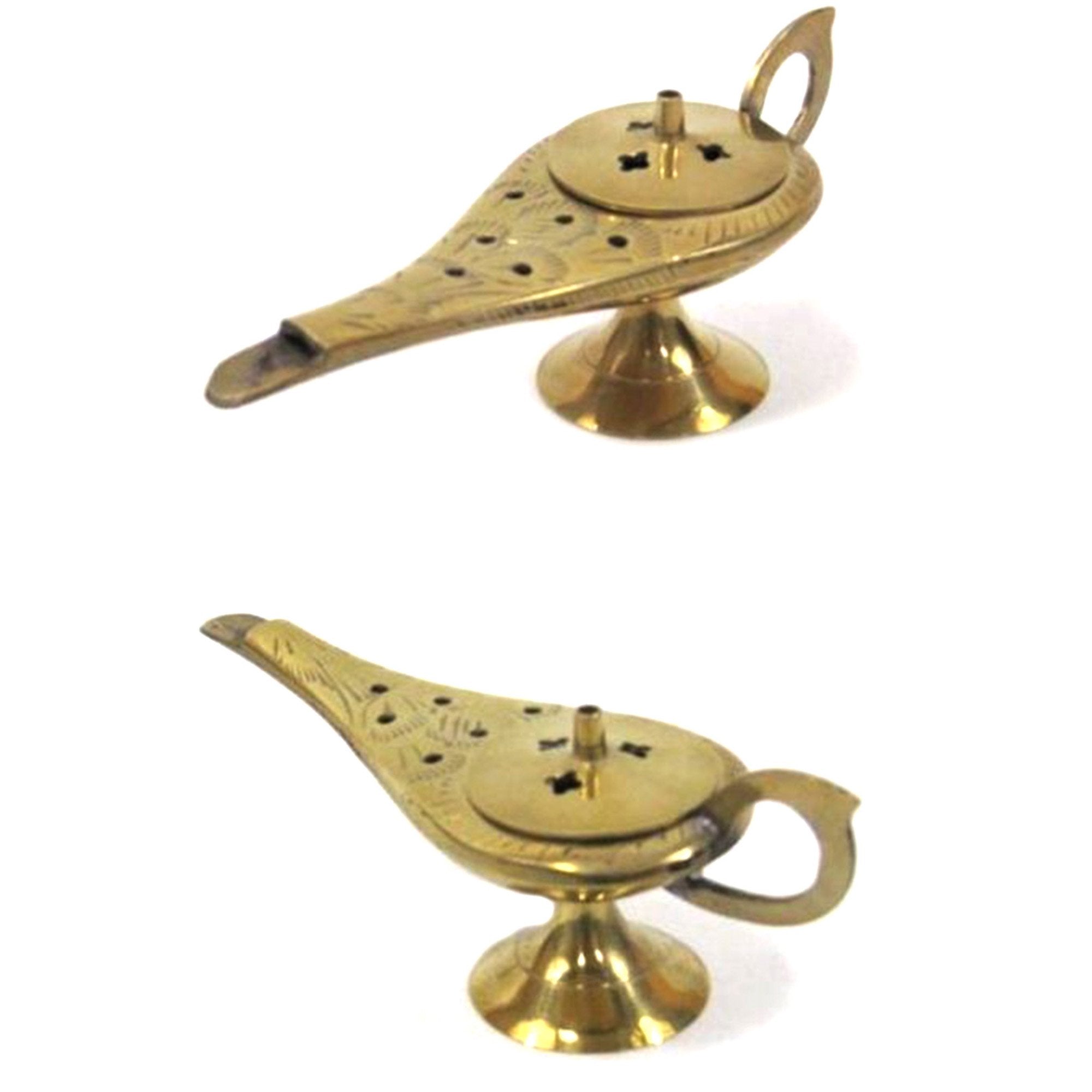 BR 16242 - Solid Brass Aladdin Lamp Engraved (10060)
