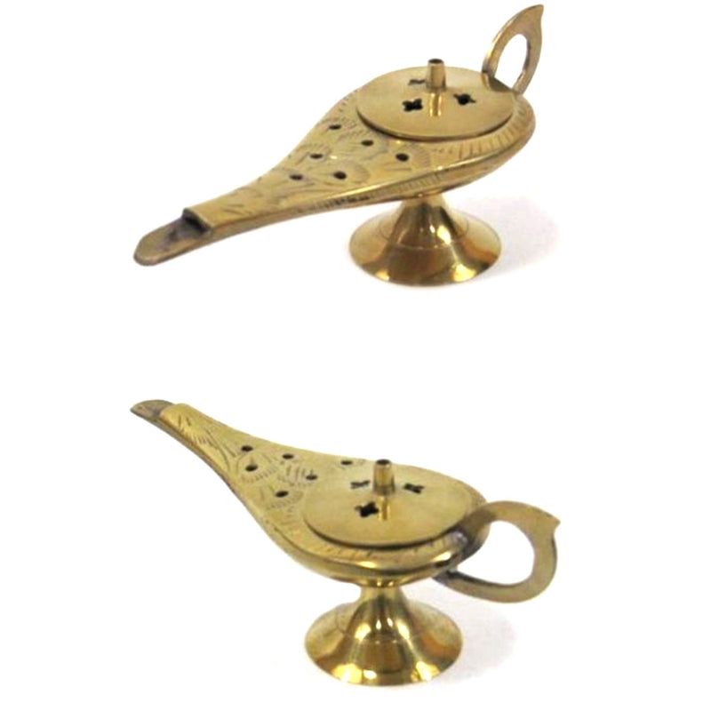 Solid Brass Aladdin Lamp Engraved (10060)