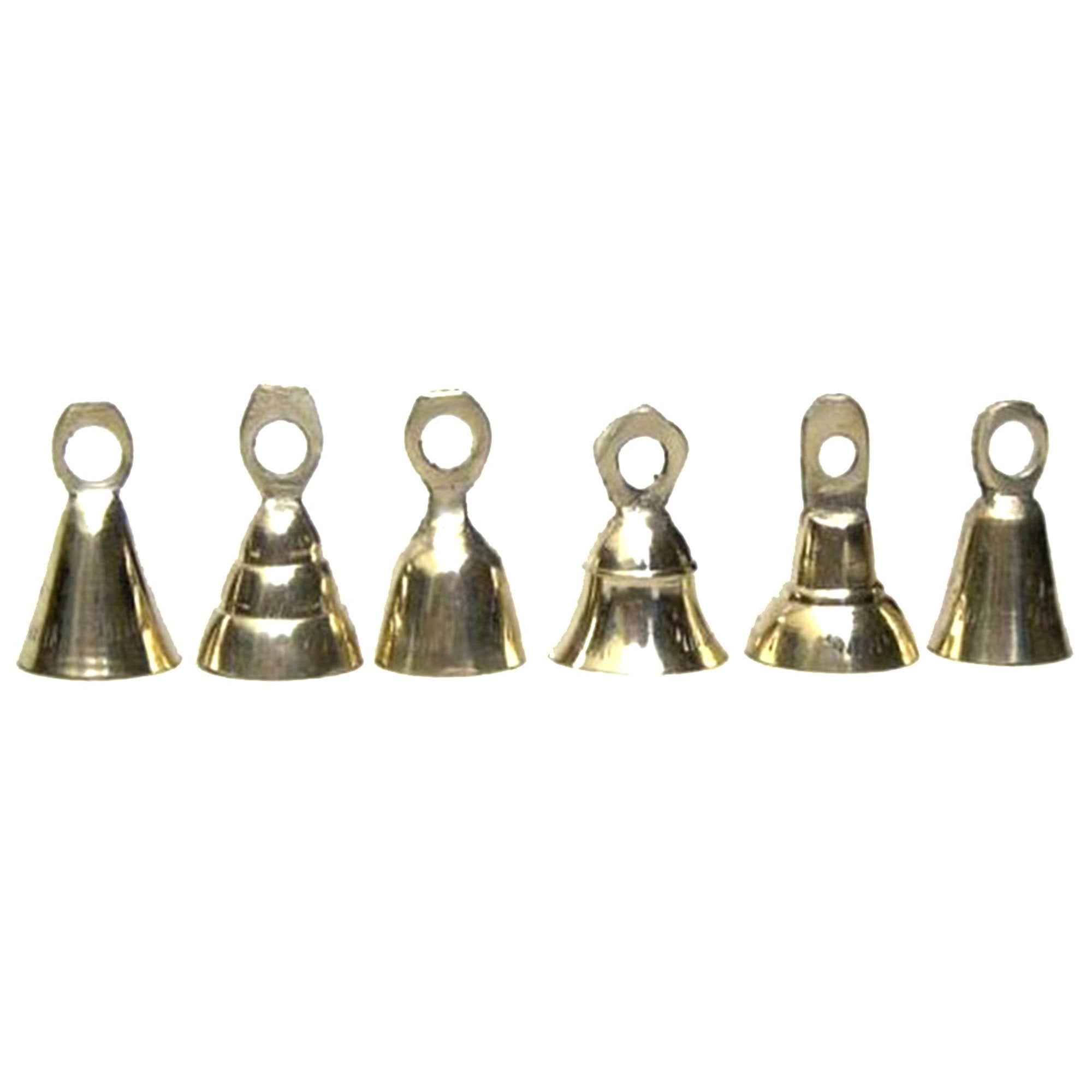 BR 1800 - Solid Brass Bells, 6 Assorted Shapes, Engraved