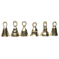 Solid Brass Bells, 6 Assorted Shapes, Engraved