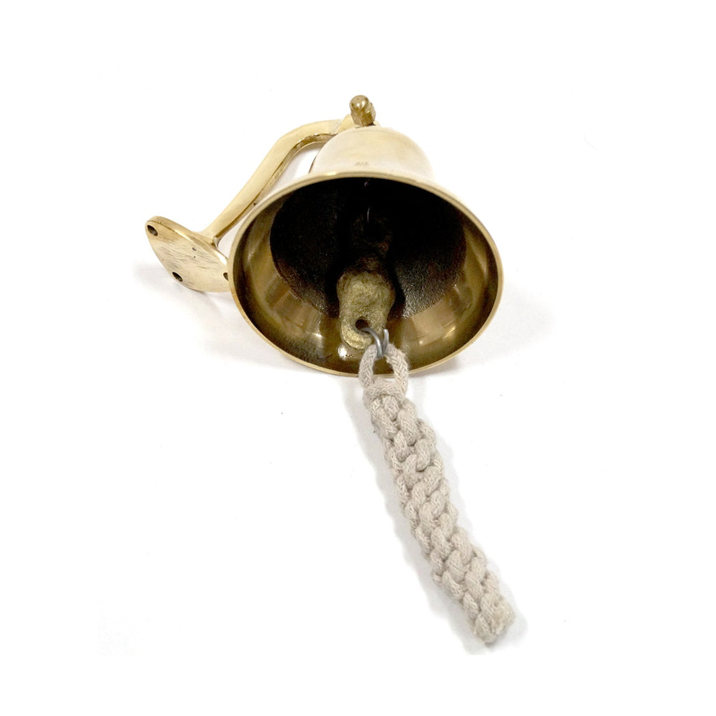 BR 1843R - Brass Ship Bell w/ Rope (small)