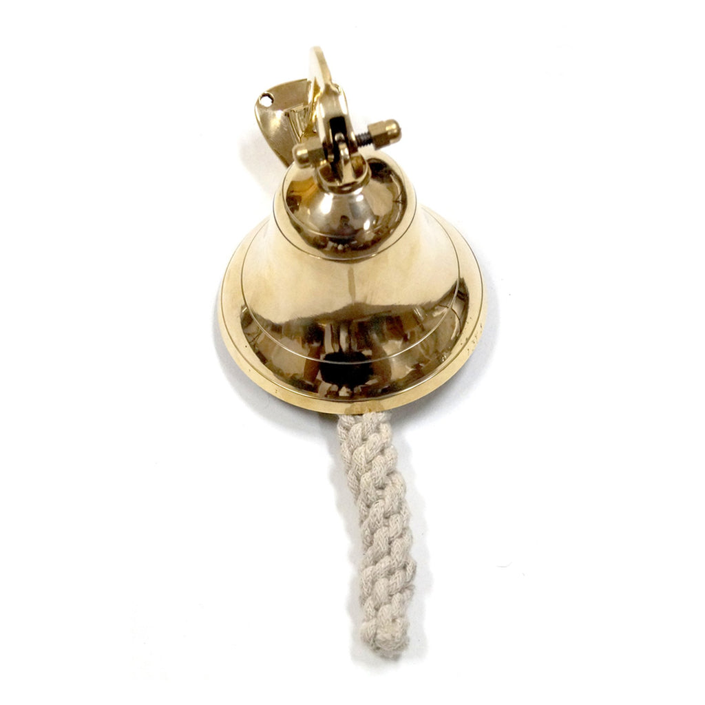 BR 1843R - Brass Ship Bell w/ Rope (small)
