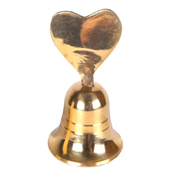 BR 18501 - Vintage Brass Heart Bell. Vintage Heart Bell. Brass Bell Heart. Gold Heart Bell