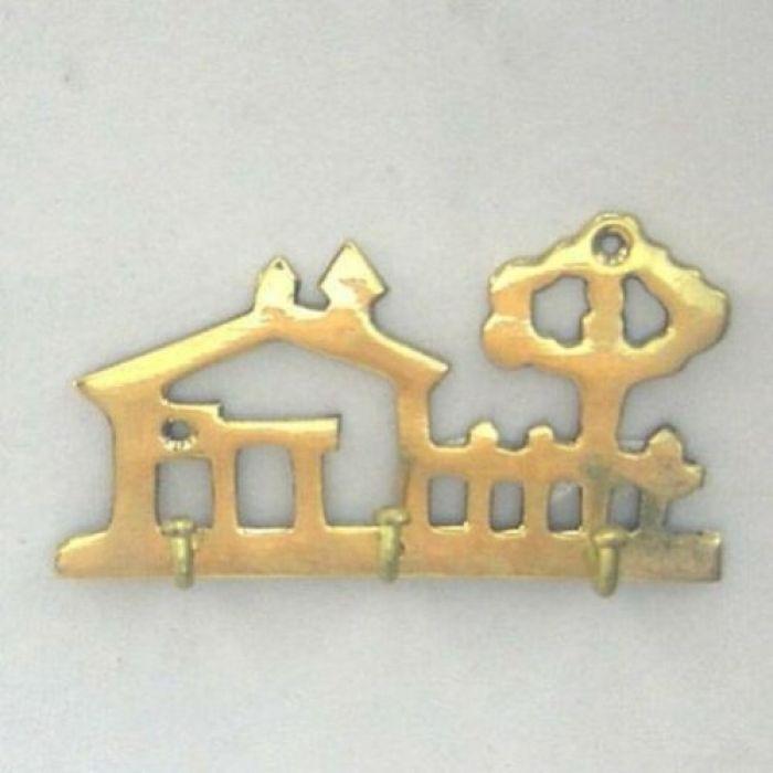 BR 20264 - Brass Key Holder, House
