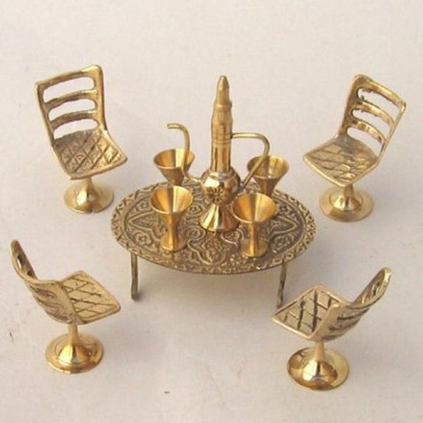 BR 2041 - Mini Brass Dining Set