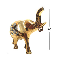 BR 20955 - Brass Elephant MOP Ring Holder