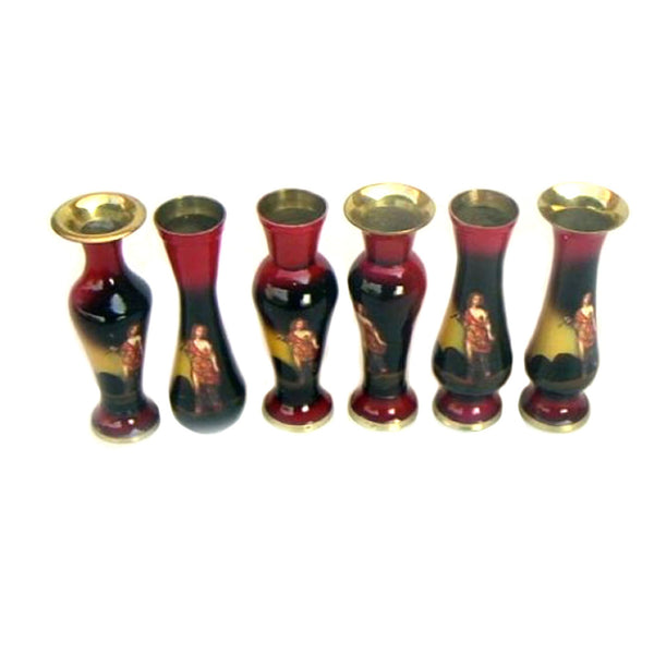 BR 21026 - Brass Roman Vase Set/6, C/BX