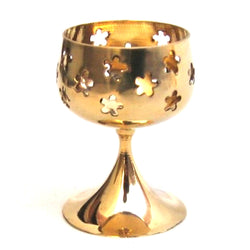 BR 2109X - Brass Votive with Flower Cutout