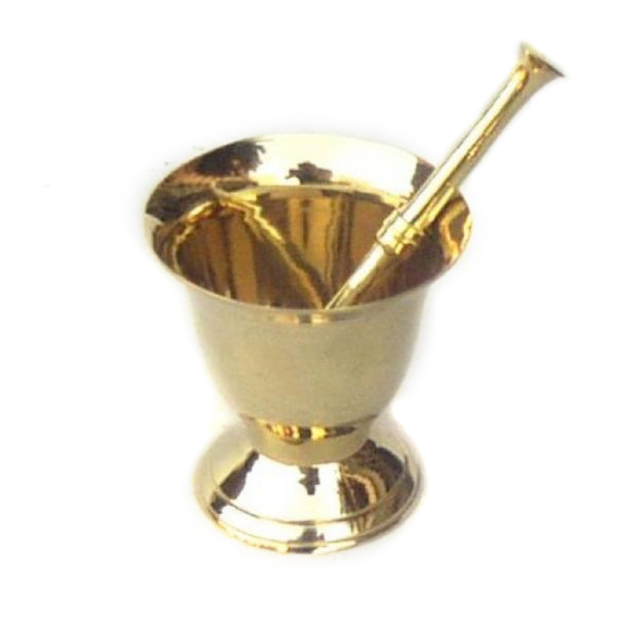 BR 21621 - Solid Brass Mortar & Pestle