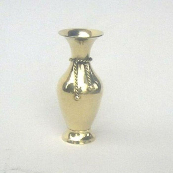 BR 2195 - Brass Vase with Rope, 6"