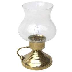 BR 22151 - Solid Brass Candle Holder With Glass Chimney