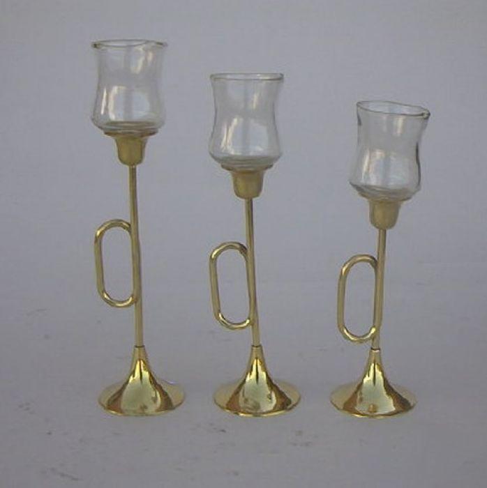 BR 22321 - Candle Holder, X-Mas Trumpets, Set// C/BX