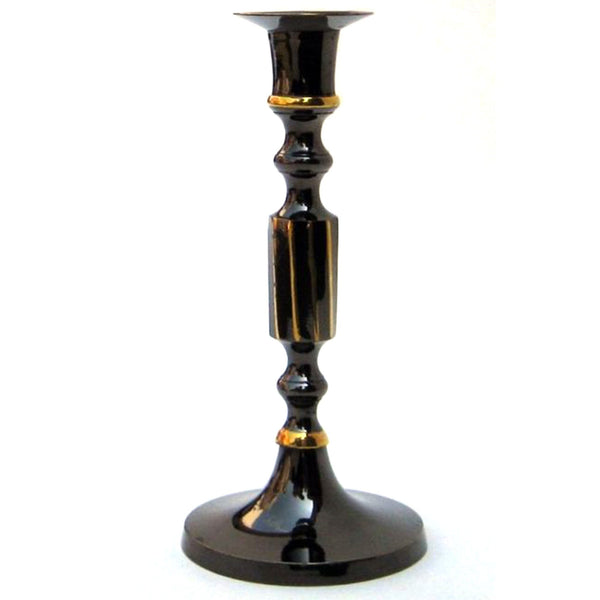 BR 2238 - Brass Candle Holder, Black /Gold