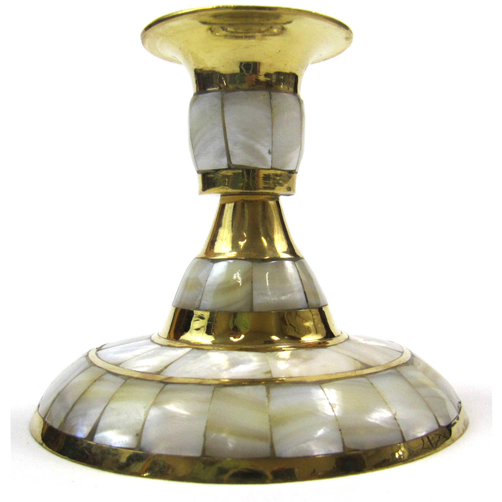 BR 22641 - Candle Holder Flat, Mother of Pearl