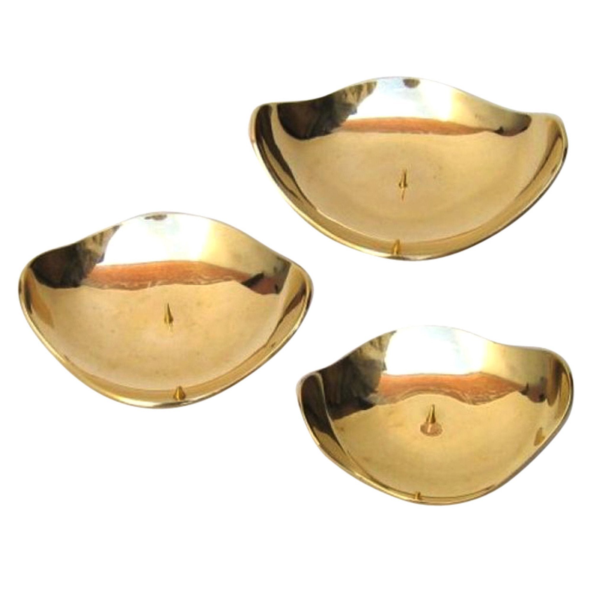 BR 22773 - Candle Holder SET oF 3 BRASS