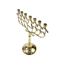 BR 2291 - 7-Branch Brass Temple Menorah (medium)