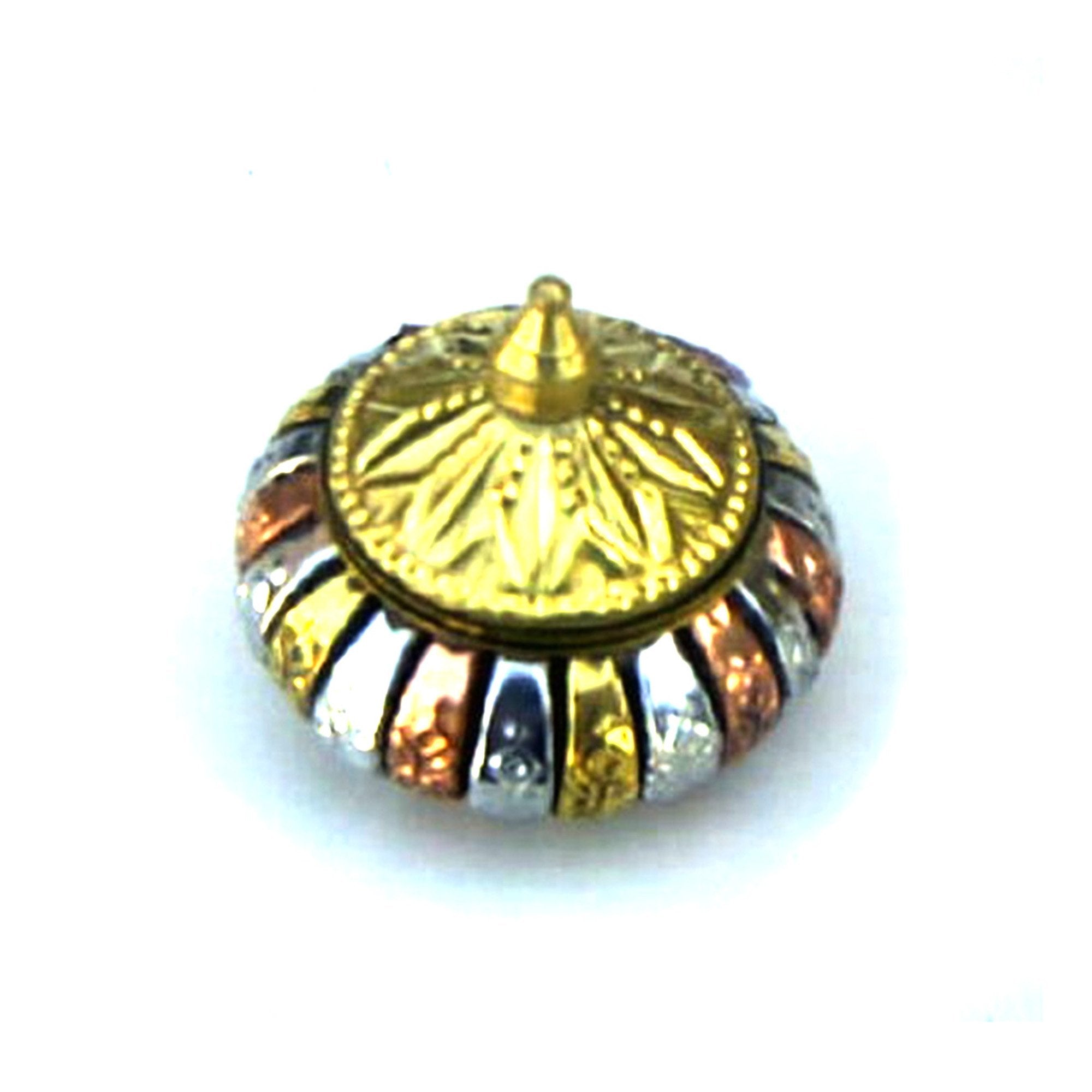 BR 23061 - Brass Tricolor Container, C/BX