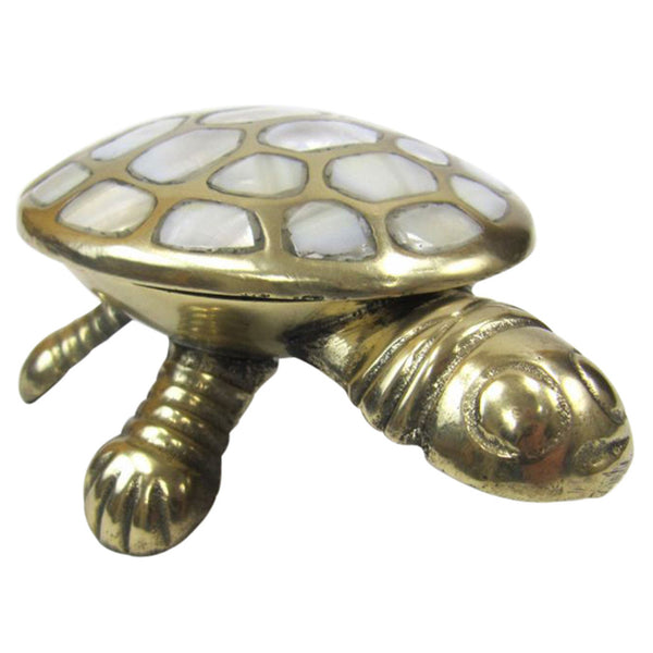 BR 23073 - Brass & Mother of Pearl Turtle Box