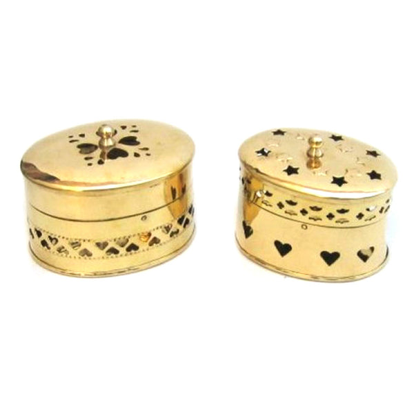 BR 2383 - Brass Oval Box Set/2