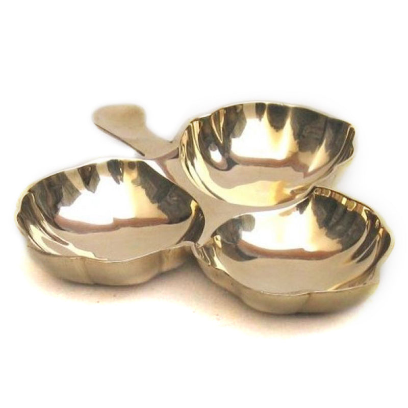 BR 2526 - Brass Fruit Bowl, Dish, TRIPLE SERVER