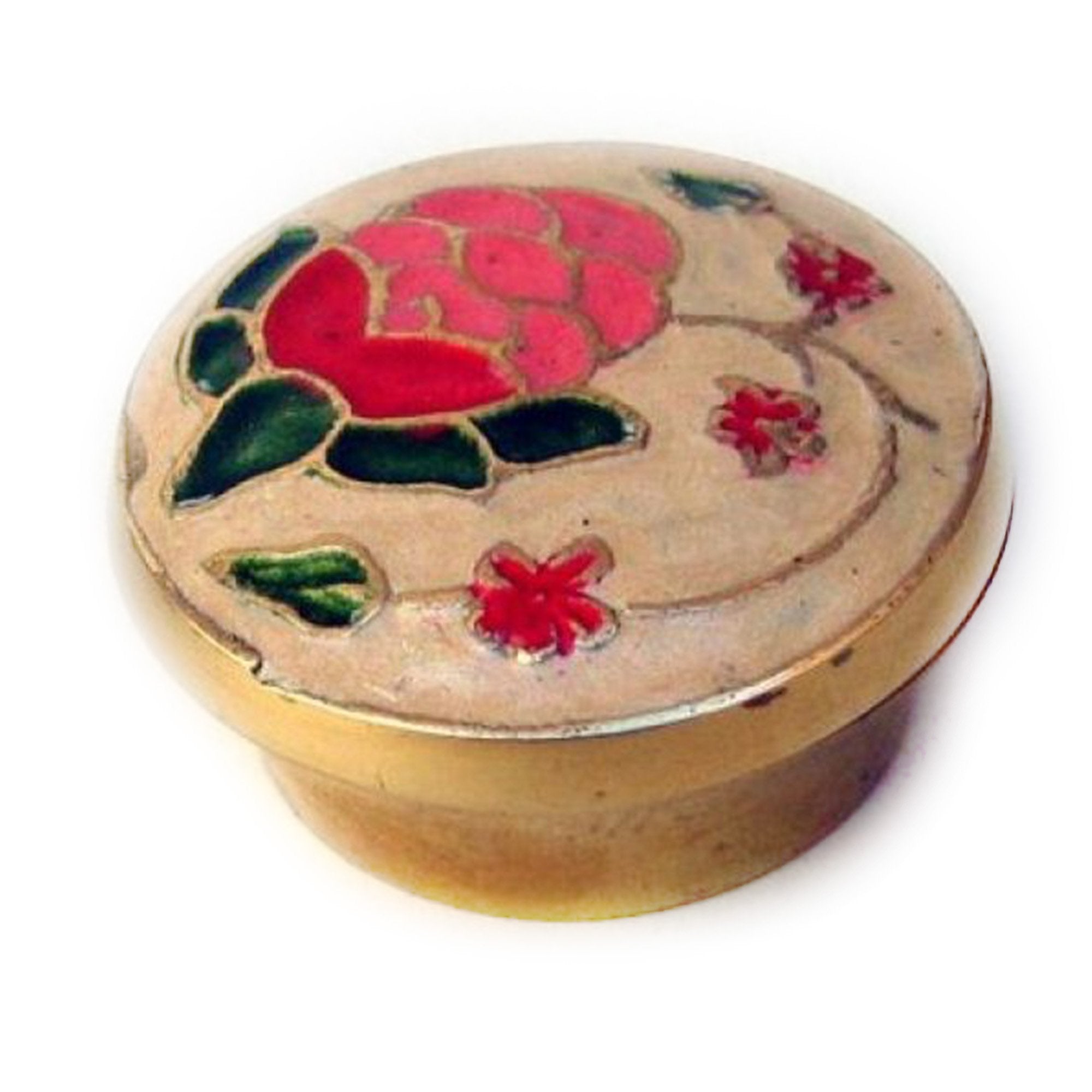 BR 2537 - Pill Box, Brass Enamel