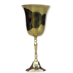 BR 2608 - Solid Brass Goblet, Plain 7"