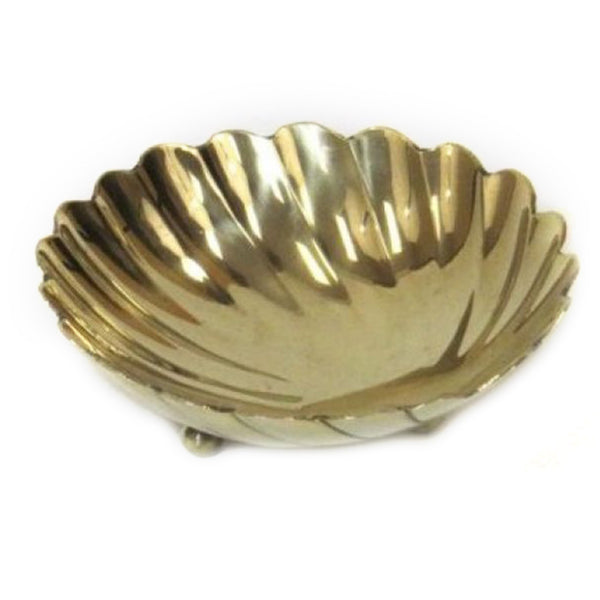 Solid brass shell dish