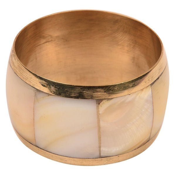 BR 2718 - Napkin Rings, Brass / Mother of Pearl