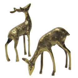 BR 28512 - Solid Brass Deer Pair
