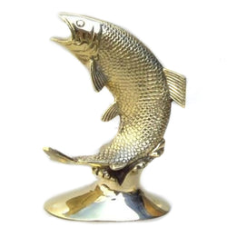 Solid Brass Jumping Fish, 9"
