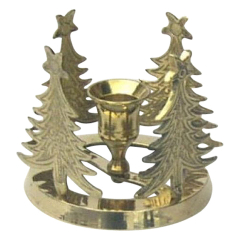 BR 3125 - Brass Christmas Trees Candle Holder