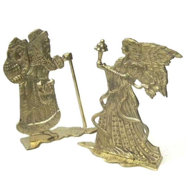 BR 3130 - Brass Santa And Angle Set