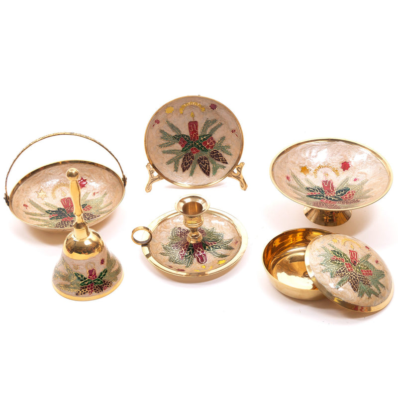 BR 31331 - Brass Christmas Assortment, Set of 6