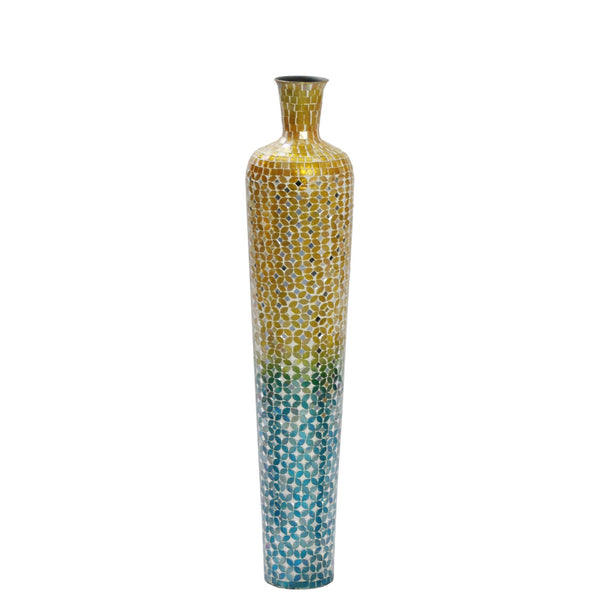 VA 31955 - Blue Ombre Mosaic Vase