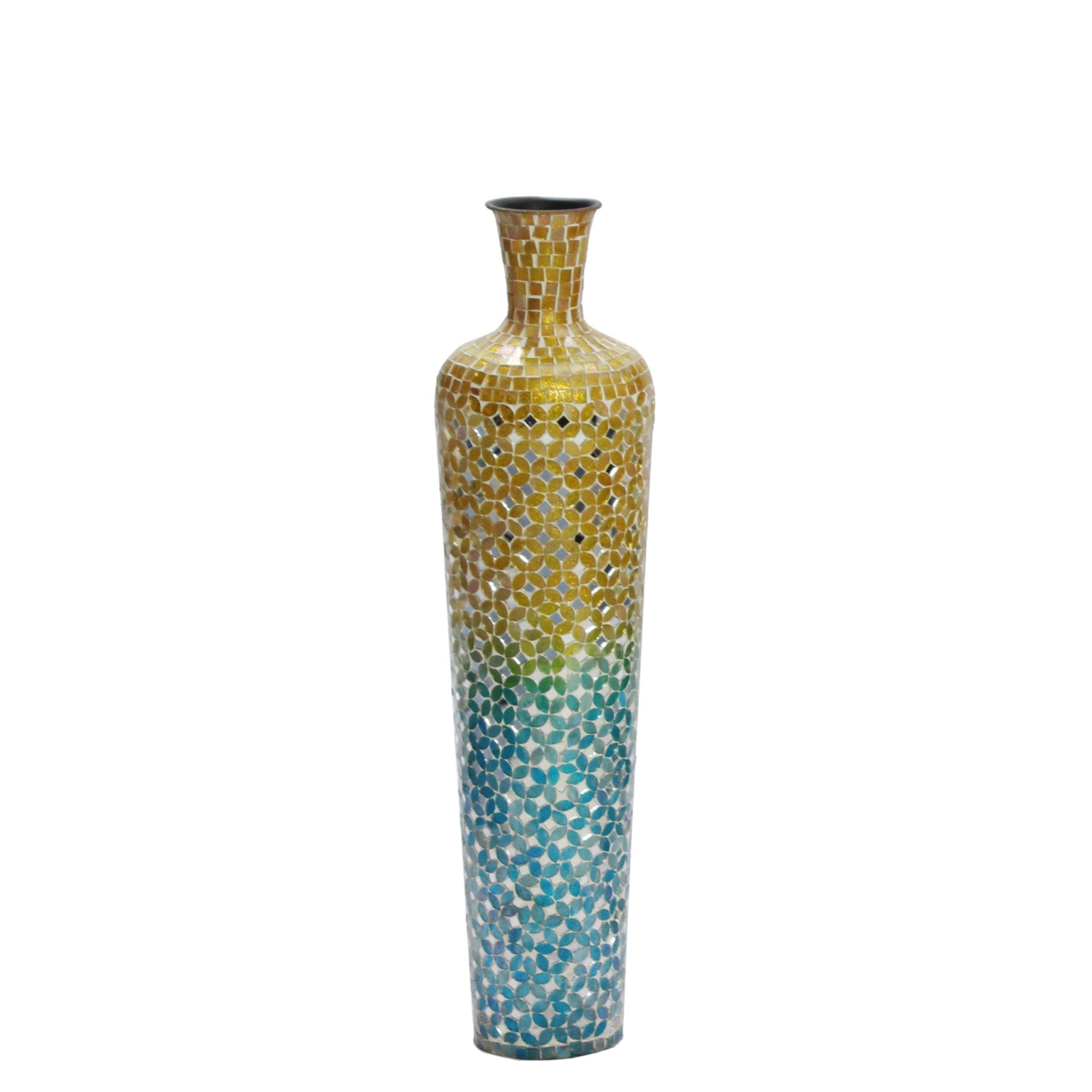 VA 31955 - Blue Ombre Mosaic Vase