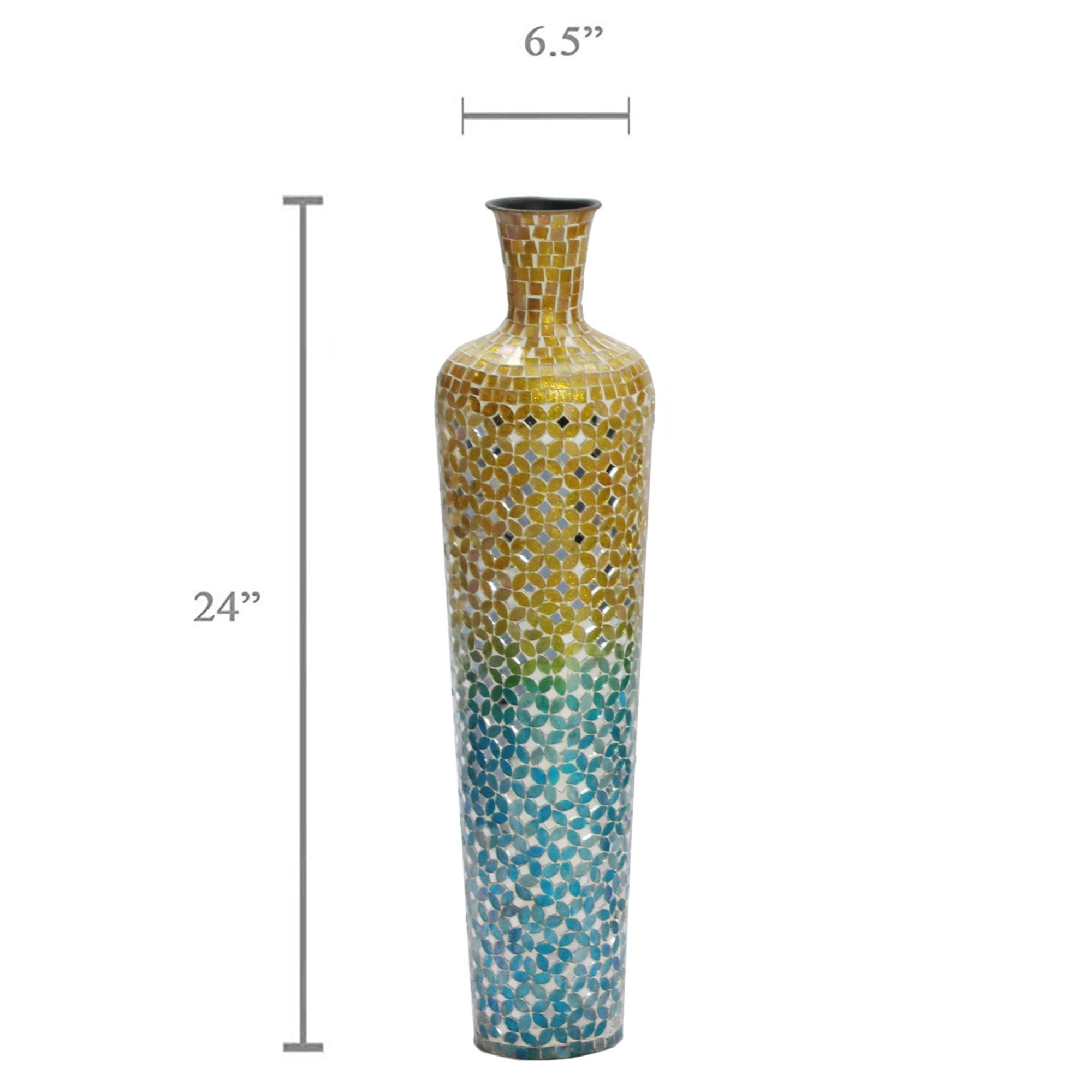 VA 31955 - Blue Ombre Mosaic Vase