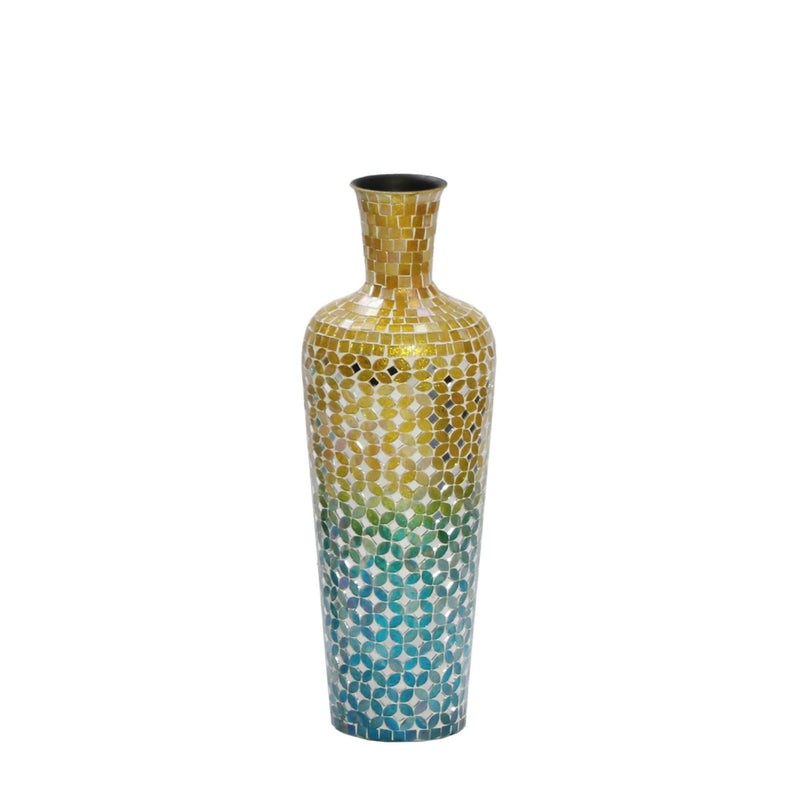 Blue Ombre Mosaic Vase