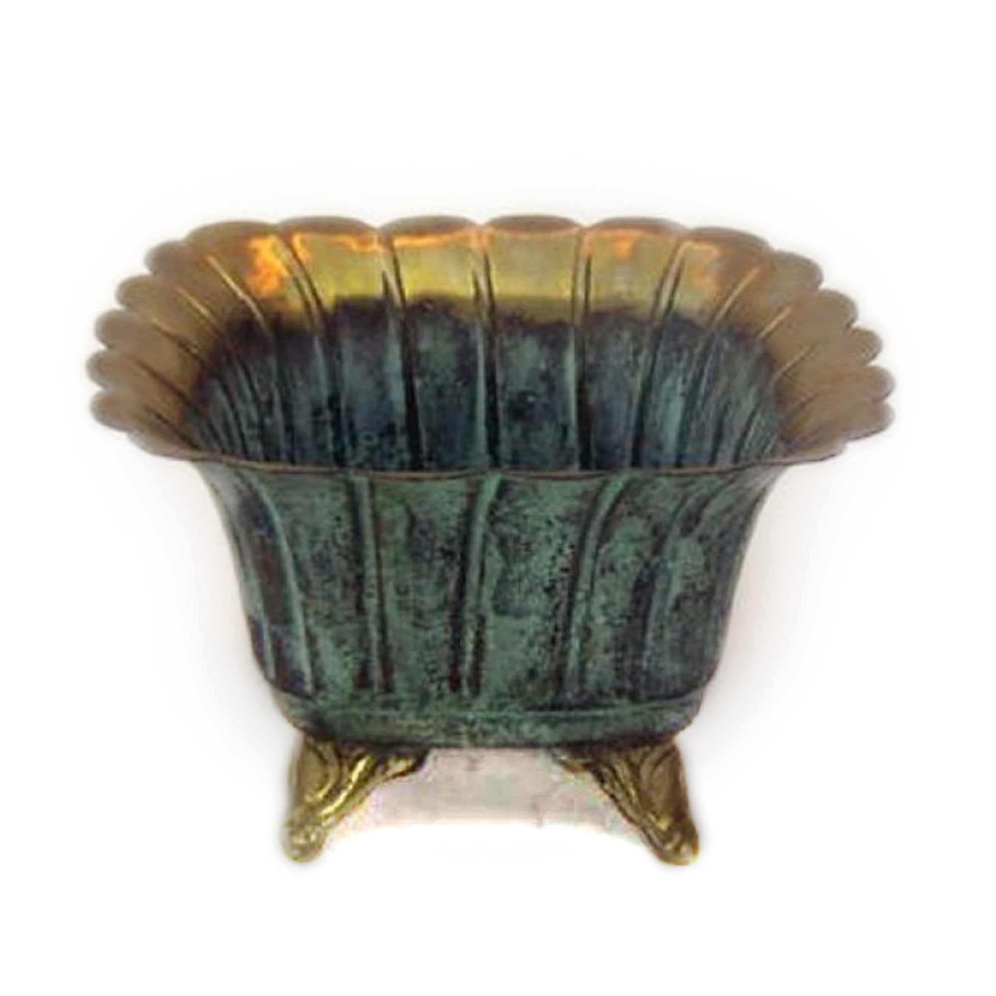 BR 4049P - Square Planter, Patina