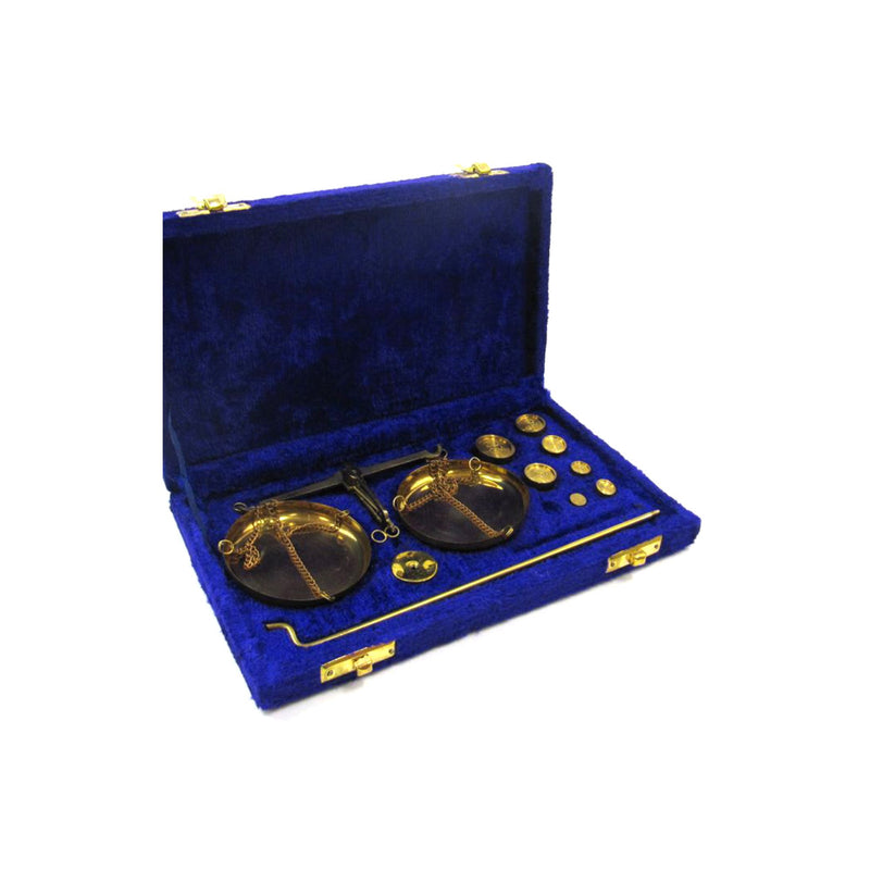 BR 40931 - Solid Brass Scale Set in Velvet Box 50 GMS