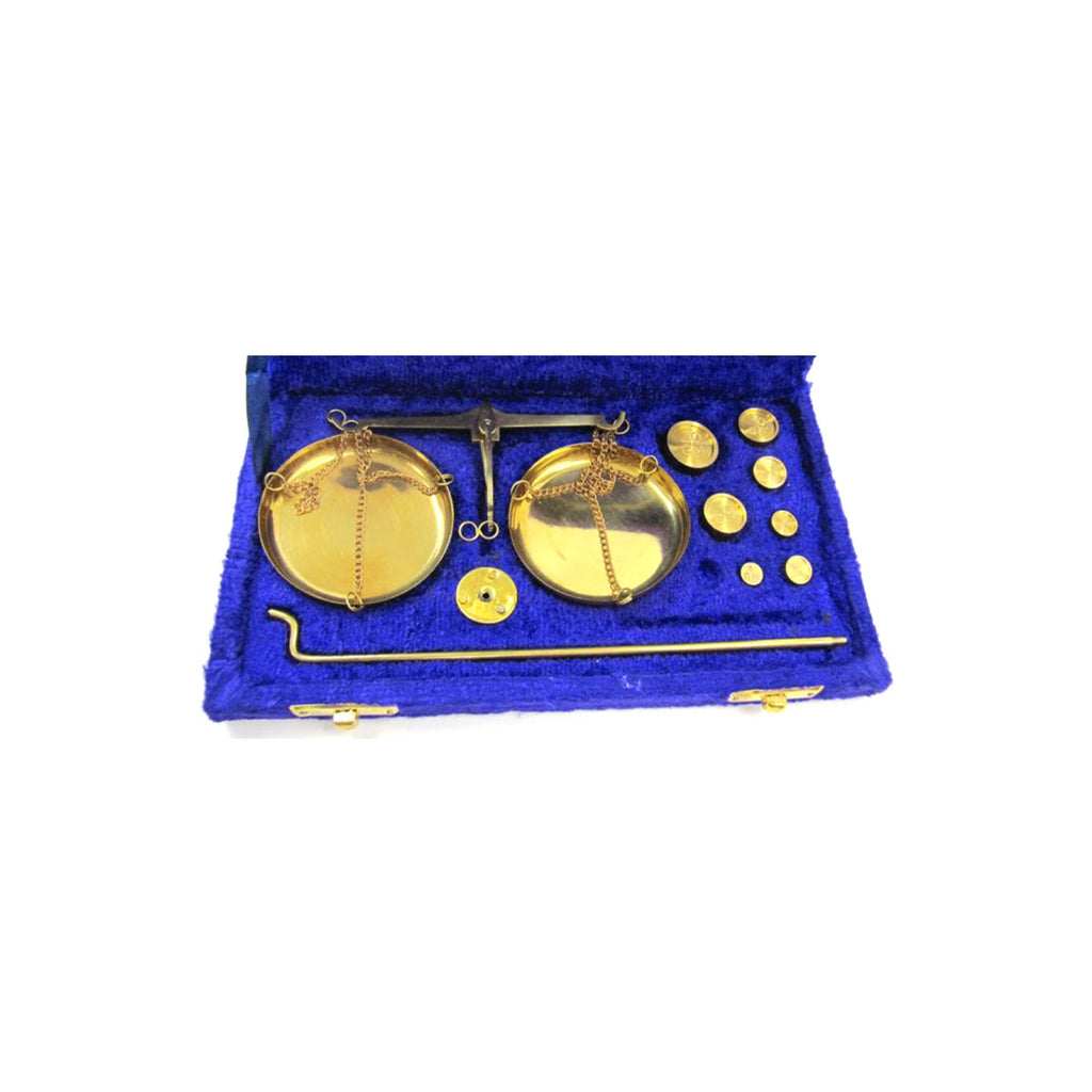 BR 40931 - Solid Brass Scale Set in Velvet Box 50 GMS